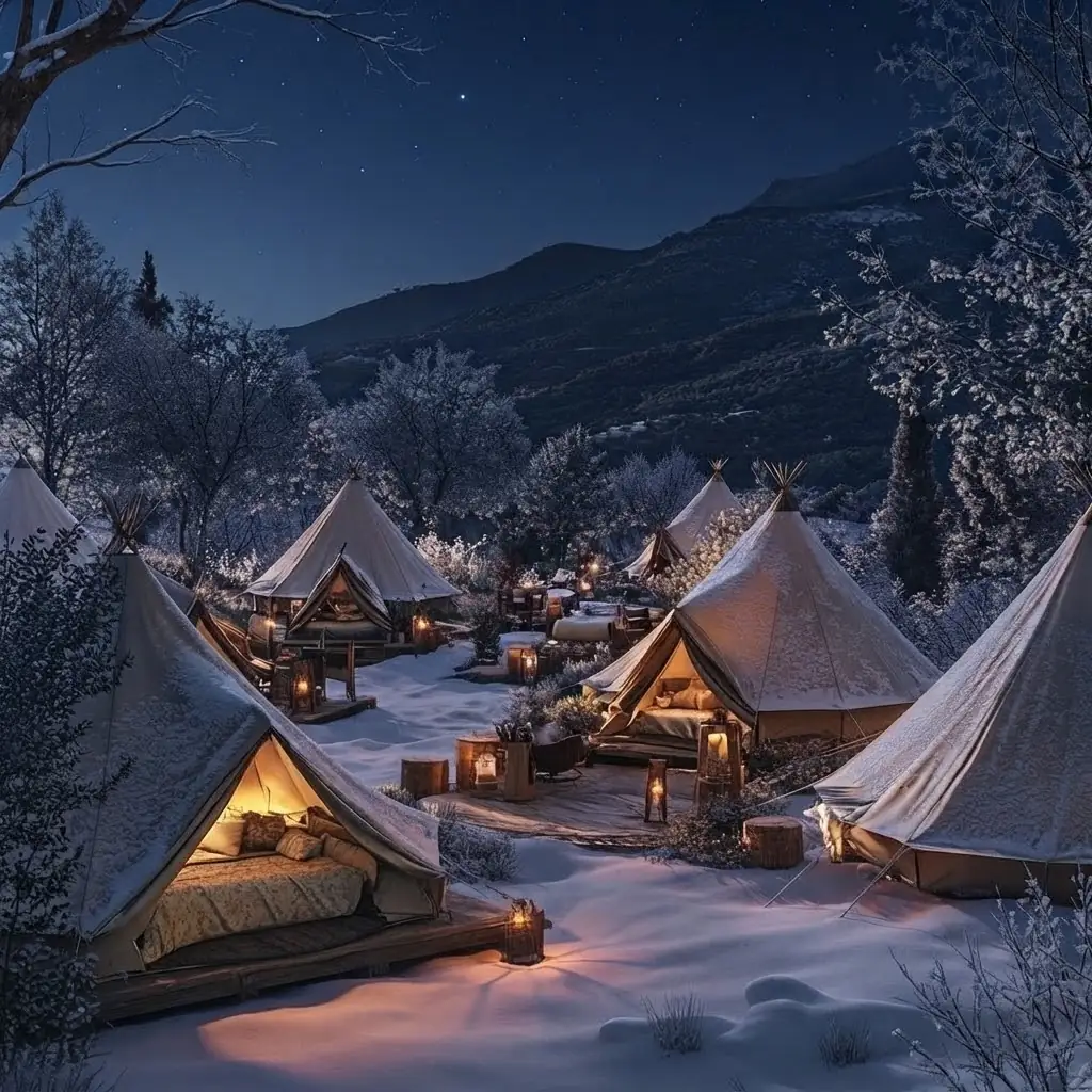 Domo geodésico de glamping integrado en la naturaleza de Que Es En Turismo, Argentina