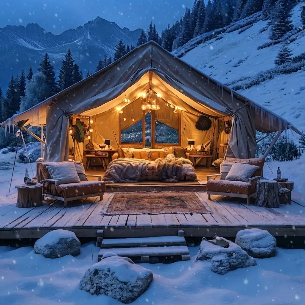 Domo geodésico de glamping integrado en la naturaleza de Historia Del, Argentina