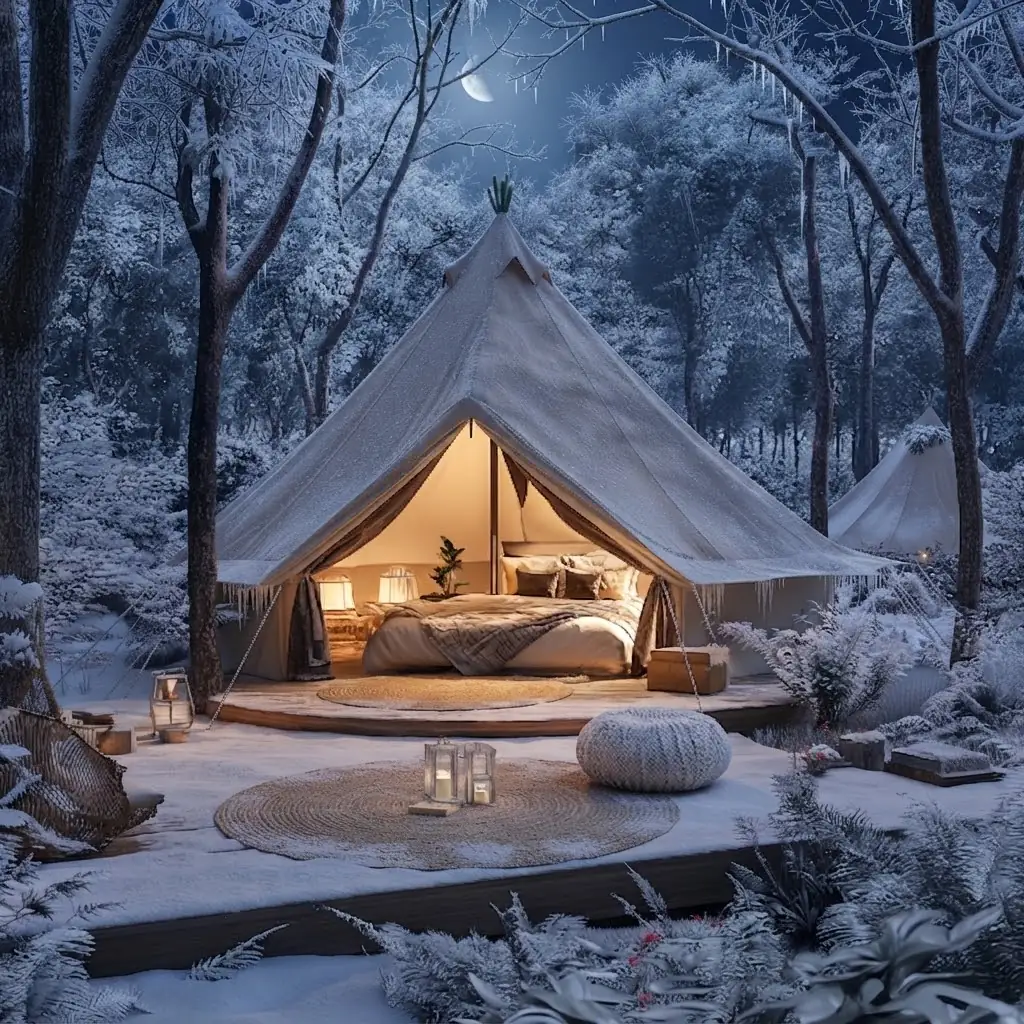 Domo geodésico de glamping integrado en la naturaleza de Moreno, Argentina