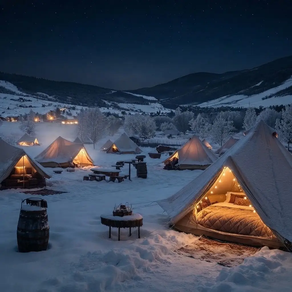 Domo geodésico de glamping integrado en la naturaleza de Bariloche, Argentina