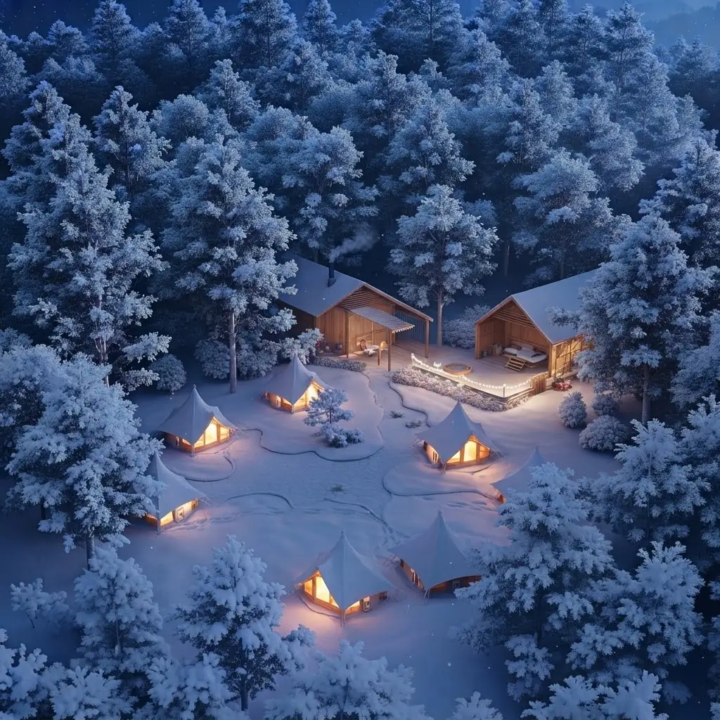 Domo geodésico de glamping integrado en la naturaleza de Villa La Angostura, Argentina