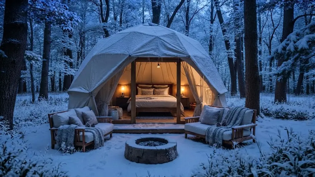Domo geodésico de glamping integrado en la naturaleza de Capilla del Monte, Argentina