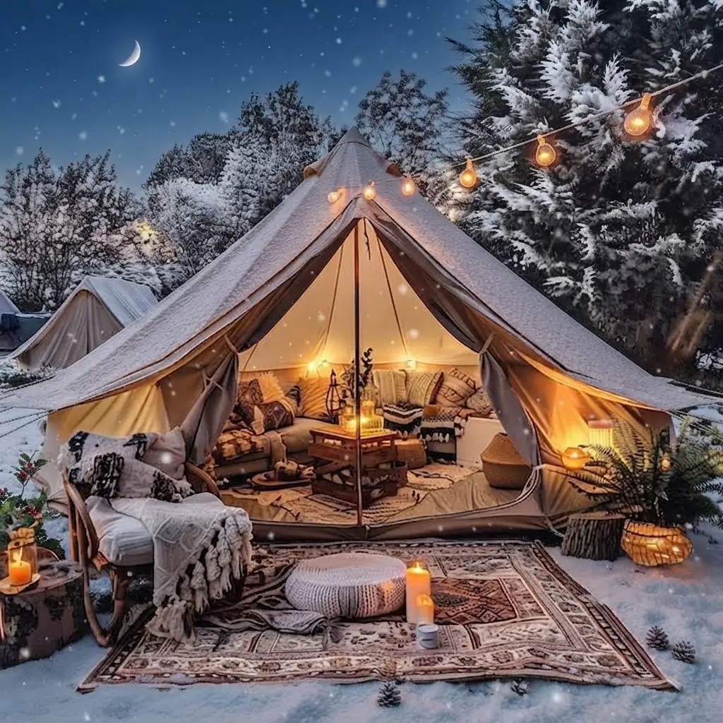 Domo geodésico de glamping integrado en la naturaleza de Merlo, Argentina