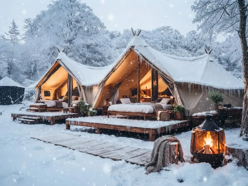 Domo geodésico de glamping integrado en la naturaleza de Misiones, Argentina
