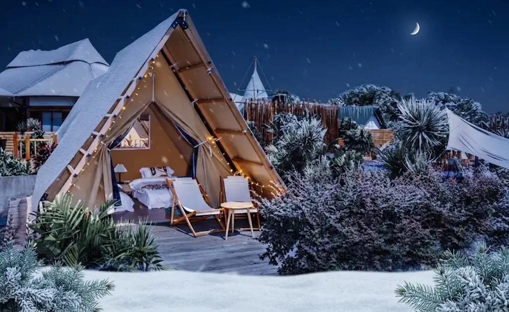 Domo geodésico de glamping integrado en la naturaleza de Rosario, Argentina