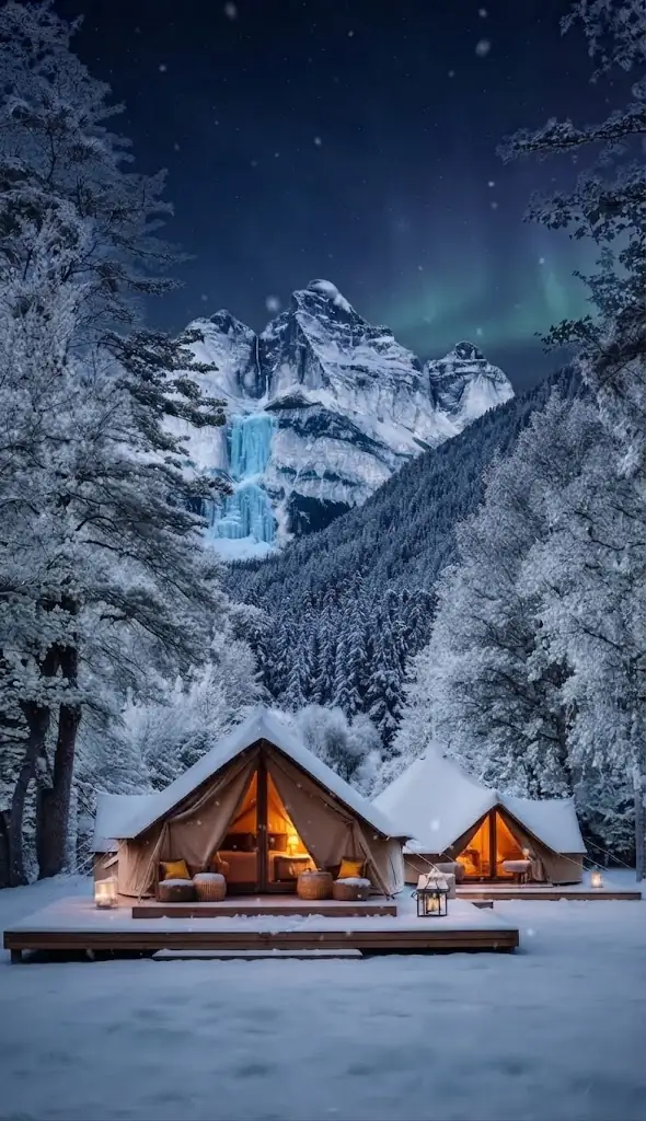 Domo geodésico de glamping integrado en la naturaleza de Don Aniceto Lodges, Argentina